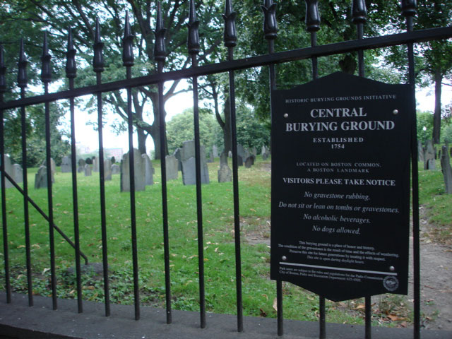 Boston Common: Central Burying Ground