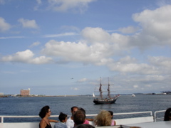 From the water