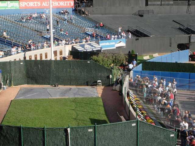 view down to monument park